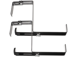 Kit de 2 Vasos Suspensos Inoomp com Suportes Retráteis para Varandas e Sacadas, em Ferro Forjado, Ideais para Terraços CHABERLU