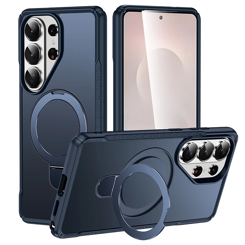 Capa Protetora Magnética Transparente (azul Para Samsung S24)
