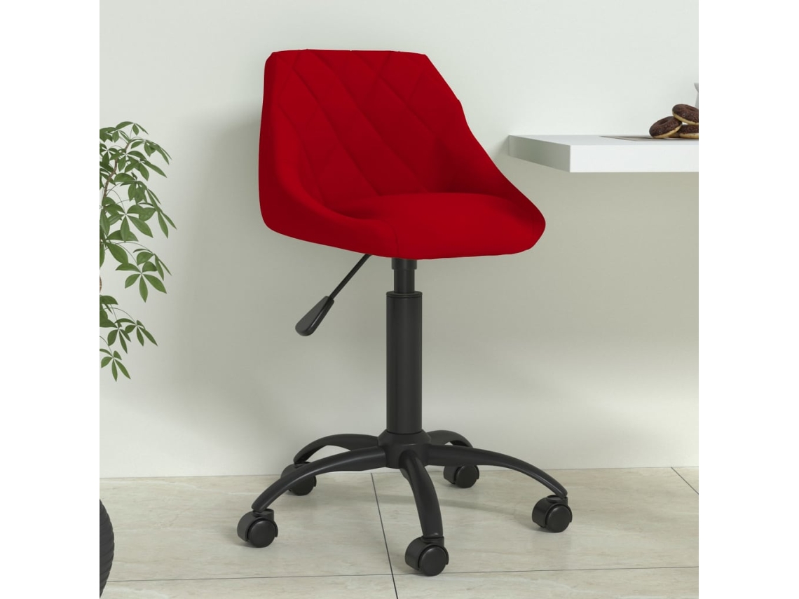 Vidaxl Cadeira De Jantar Veludo Vermelho Tinto