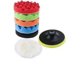 Kit De Esponjas De Polimento, 7 Pads De Polimento Para Carros (5 Polegadas)