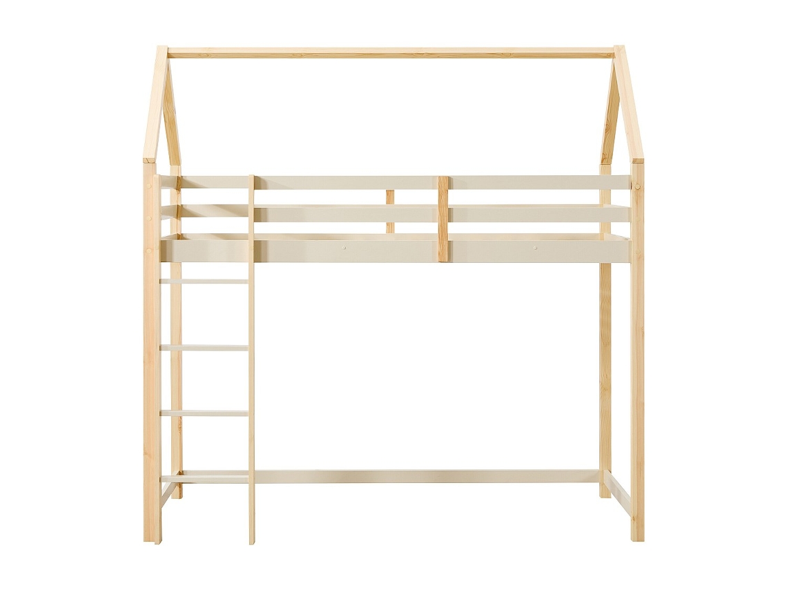 Cama Alta Tarzia Vente-unique Bege 90 X 190 Cm - Sem Colchão - Com Estrado