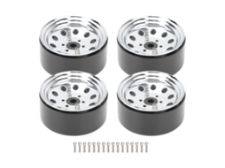 Mali 4pcs Cubo de Roda Rc Beadlock 1.9in de Ferro Resistente Ao Desgaste Reutilizável para Substituição Prata