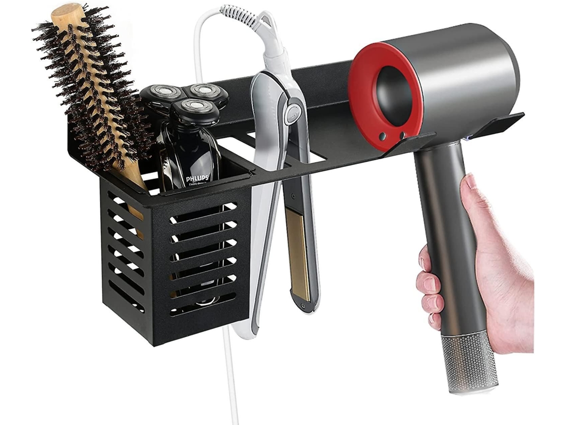 Suporte para Secador de Cabelo Clássico Montado na Parede Cabelo, Organizador Ferramenta S Banheiro, Sup GOKOCO