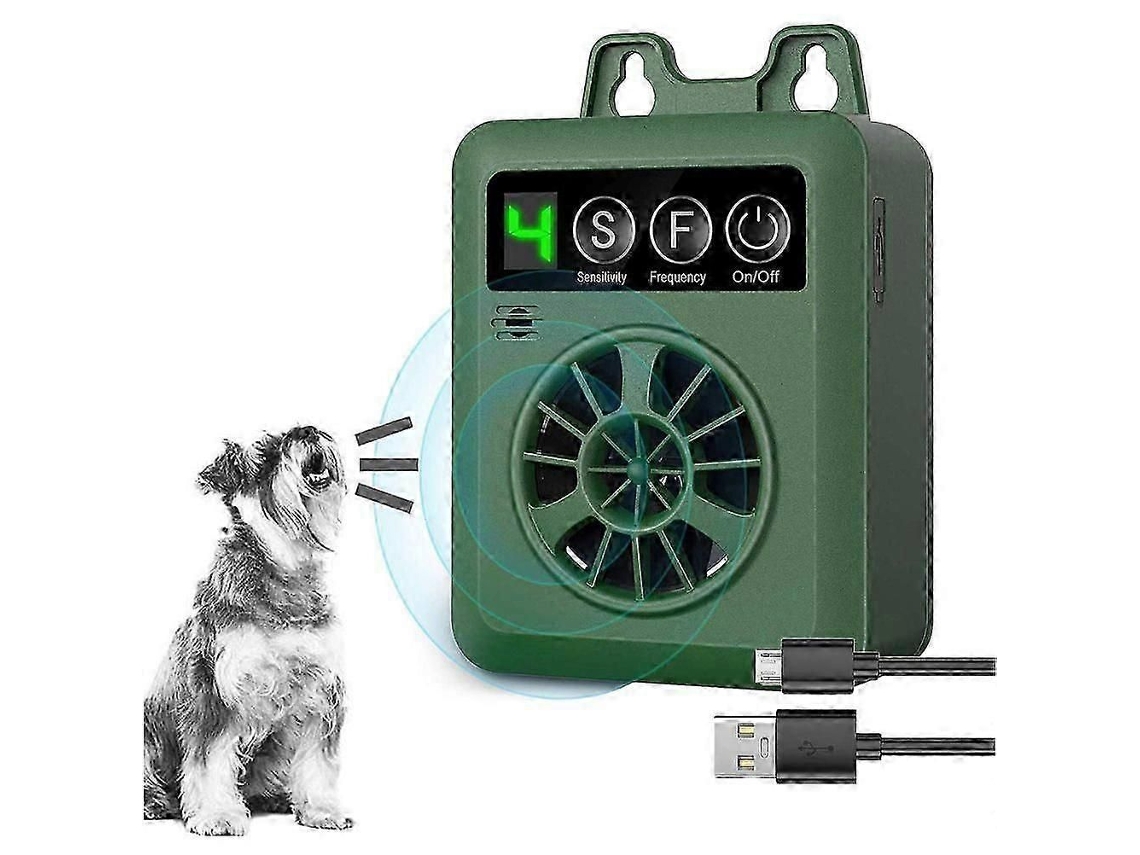 Dispositivo Anti latido Ultrassônico de Latidos com 4 Níveis Sensibilidade Controle Latido Cachorro Recarregáve GOKOCO