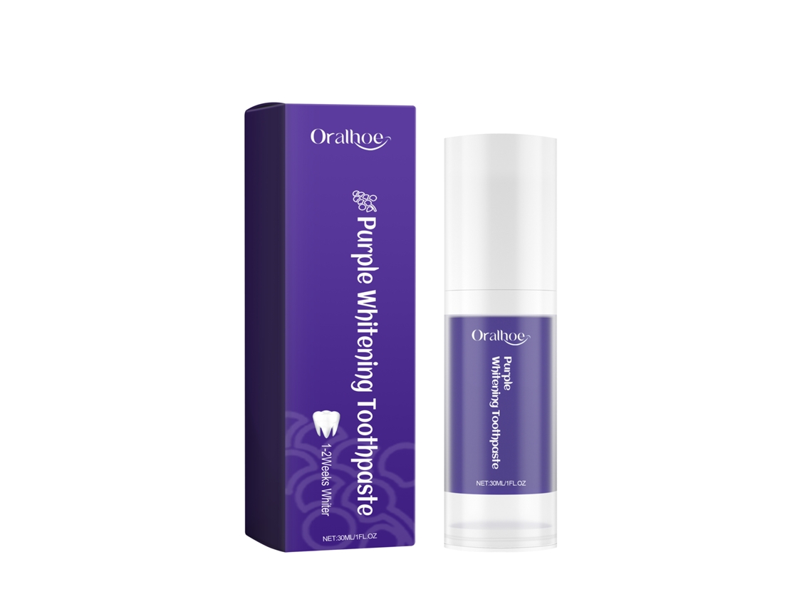 Creme Dental Clareador Roxo Com Efeito Branco Intenso