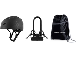 Pack Mochila + Capacete + Cadeado  TNB BUNUM2IN1WT