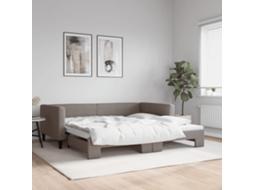 Daybed With Trundle, Daybeds With Trundles Vidaxl Cinzento-acastanhado Tecido (100 X 200 Cm)