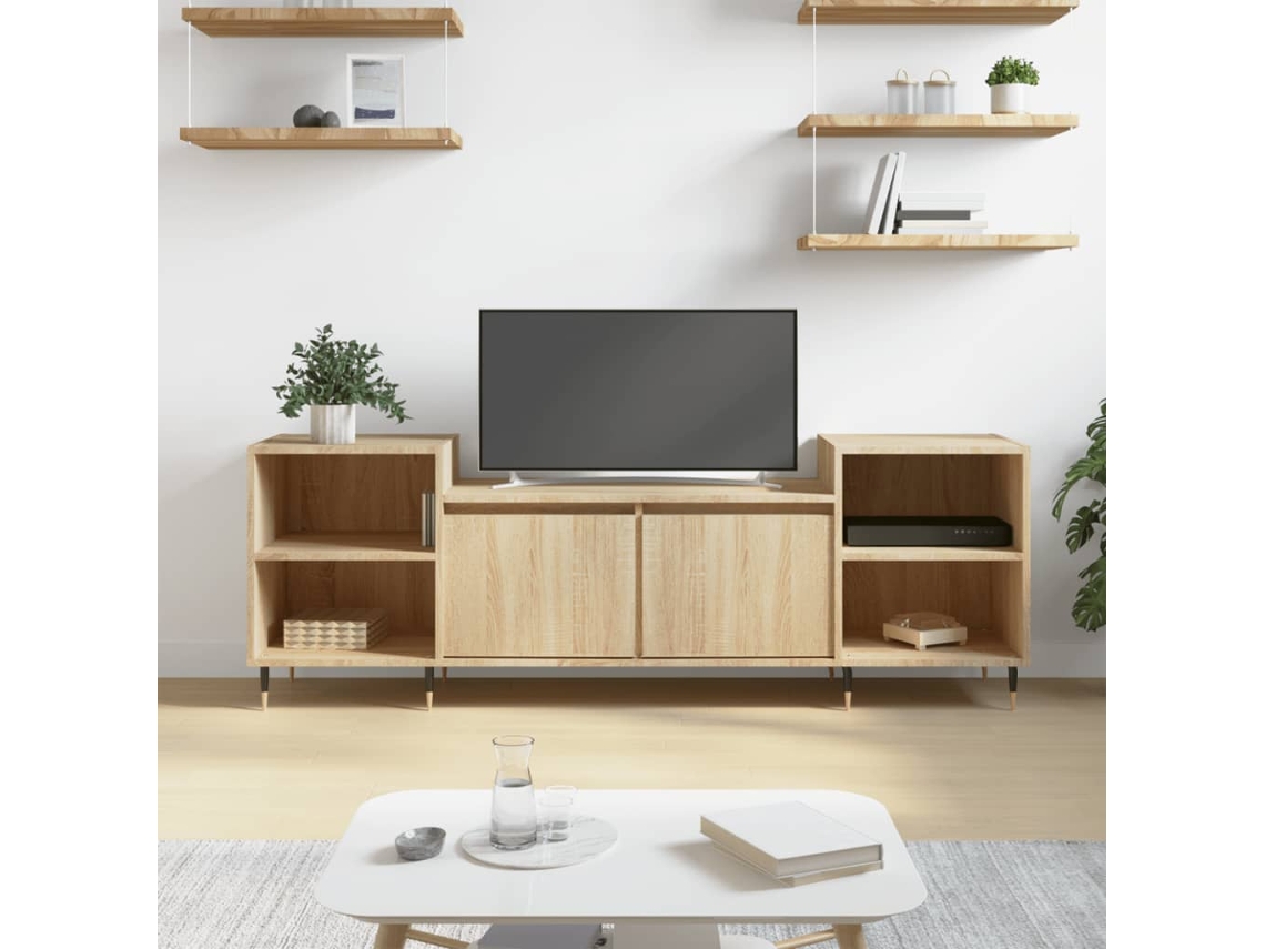 Vidaxl Móvel De Tv 160x35x55 Cm Derivados De Madeira Carvalho Sonoma