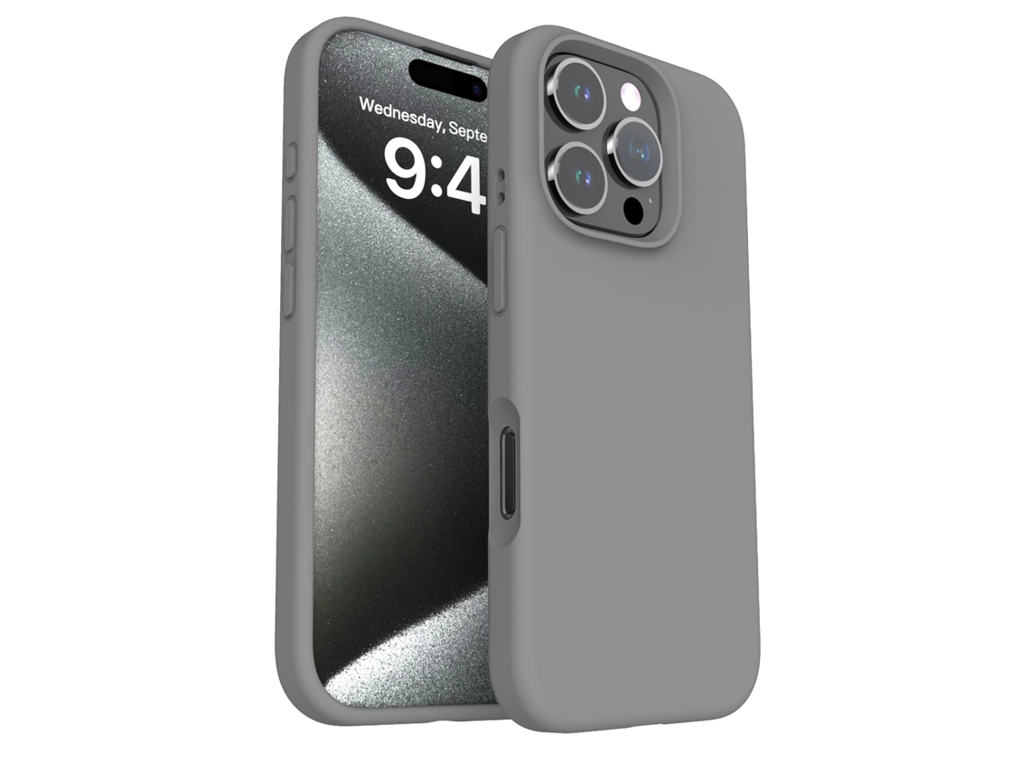 (cinza Carvão, Iphone 15 Pro Max) Capa De Celular Simples, De Cor Sólida E Resistente A Quedas, Compatível Com Iphone, Em Silicone Líquido.