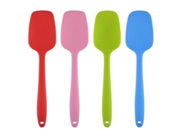 2026 espátulas de Silicona Linjou 500°f Resistente Al Calor Sin Costuras, Set de 4, Rojo
