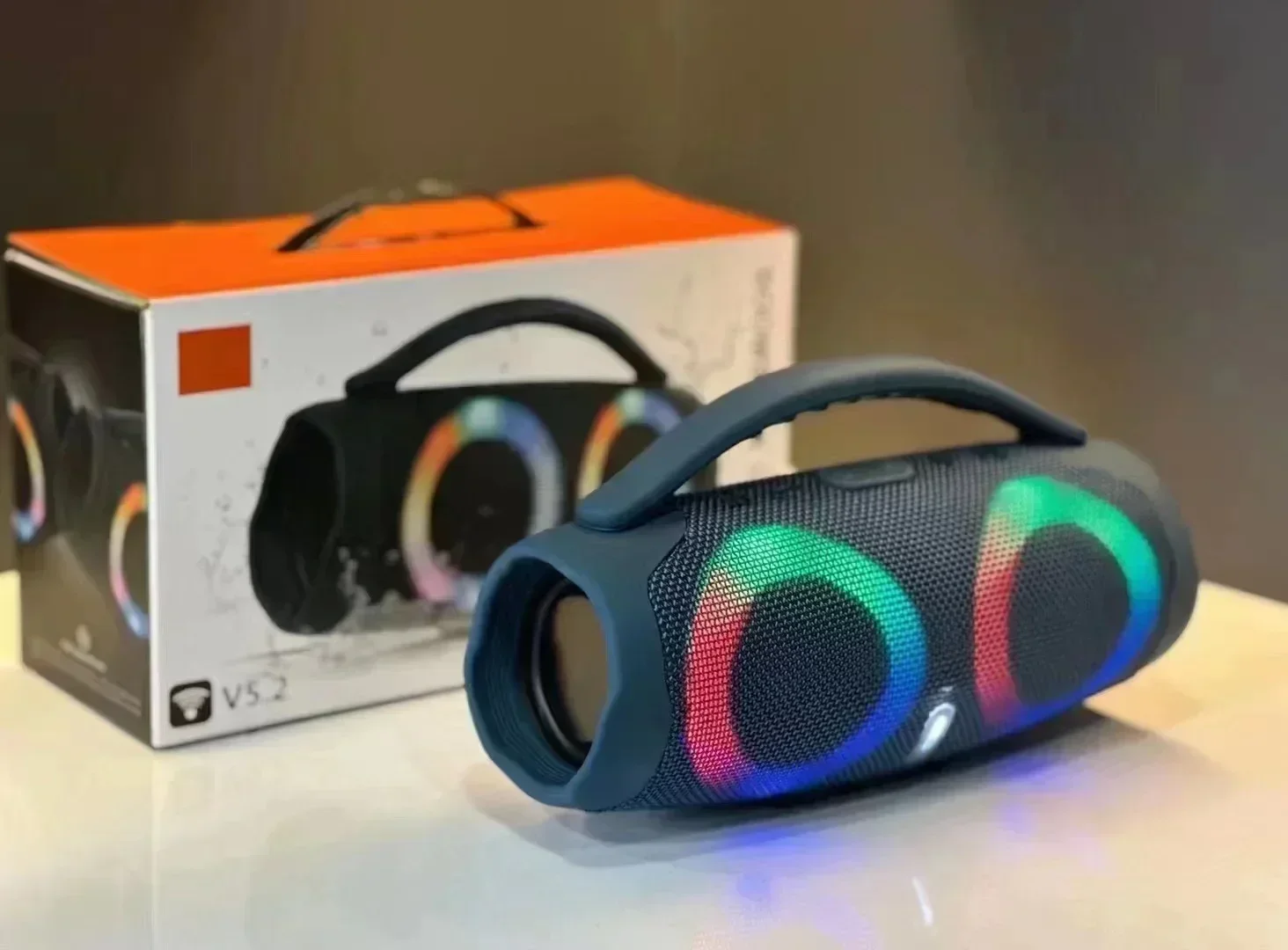 Mdug 100wcaixa De Som Portátil Bluetooth À Prova D'água Com Cor Rgbsubwoofer Estéreo Sem Fio Com Lâmpada