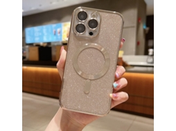 Capa De Tpu Para Iphone 14 Pro Max - Glitter - Acabamento Eletroplástico - Magsafe