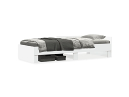 Bed Frame, Bed Frames Vidaxl Branco Madeira Processada (90 X 190 Cm)