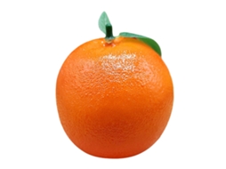 Laxiscreed Fruta De Simulação De Laranja Com Folhas Em Espuma, Diâmetro 7,5cm E Altura 8,2cm