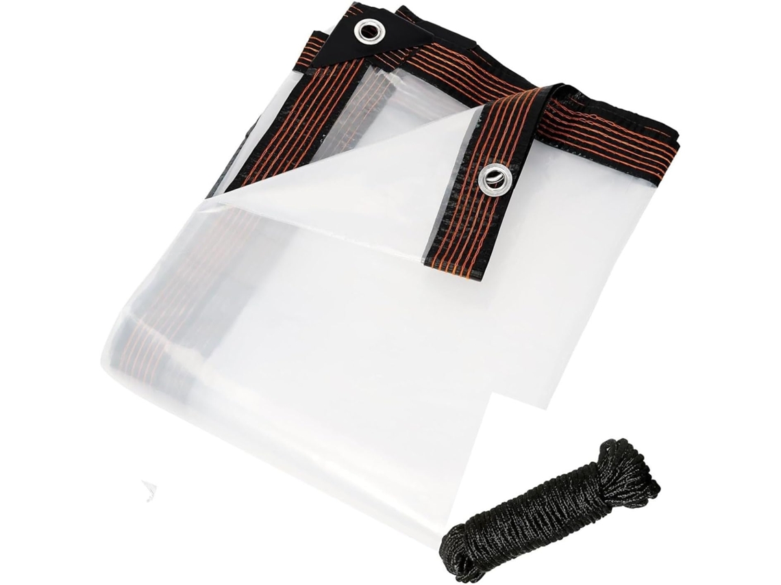 5x6ft Clear Tarps Heavy Duty Waterproof, Heavy Duty Anti Tear Tarp With Grommets, Windproof And Snowproof Poly Tarpaulin