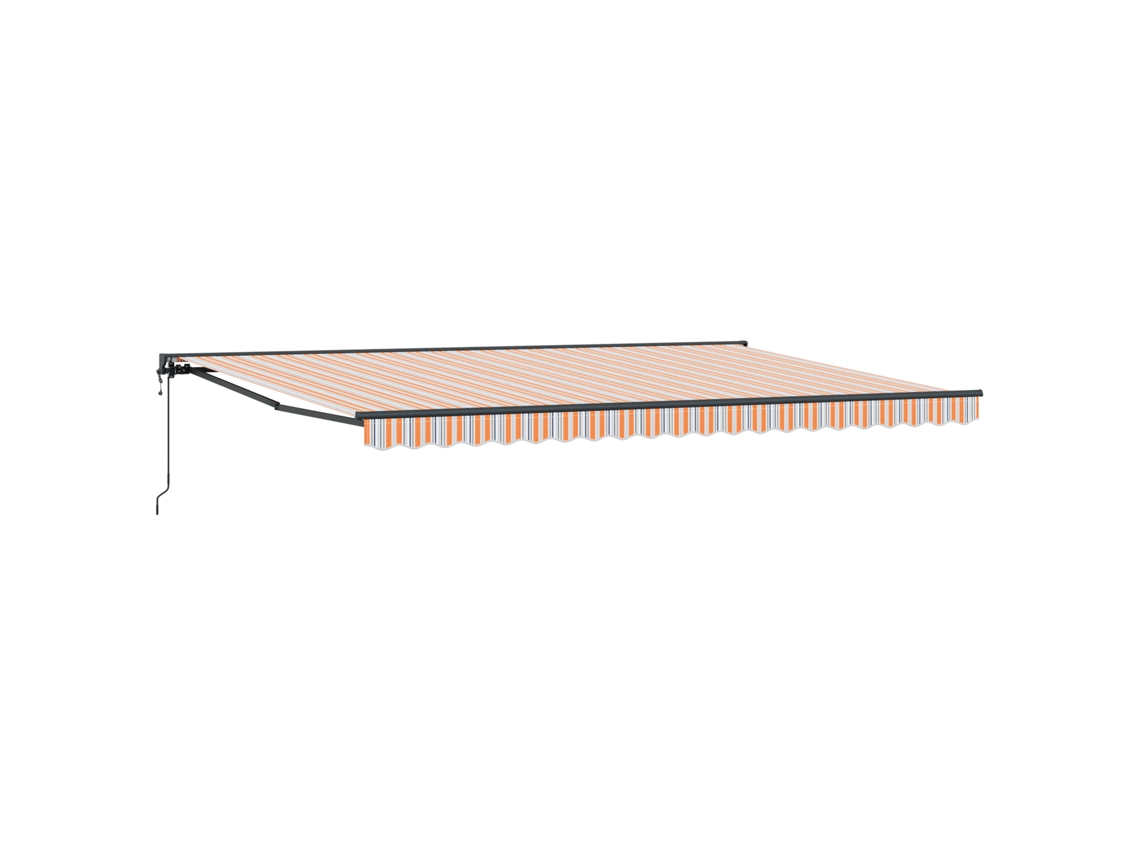 Toldo Retrátil Para Sol Vidaxl Azul Tecido (500x300 Cm)