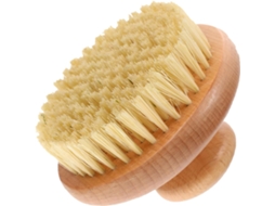 Escova Esfoliante Corporal Healvian Com Cabo Curto De Madeira, Leve E Confortável Para Massagem Limpeza No Banho De Casa