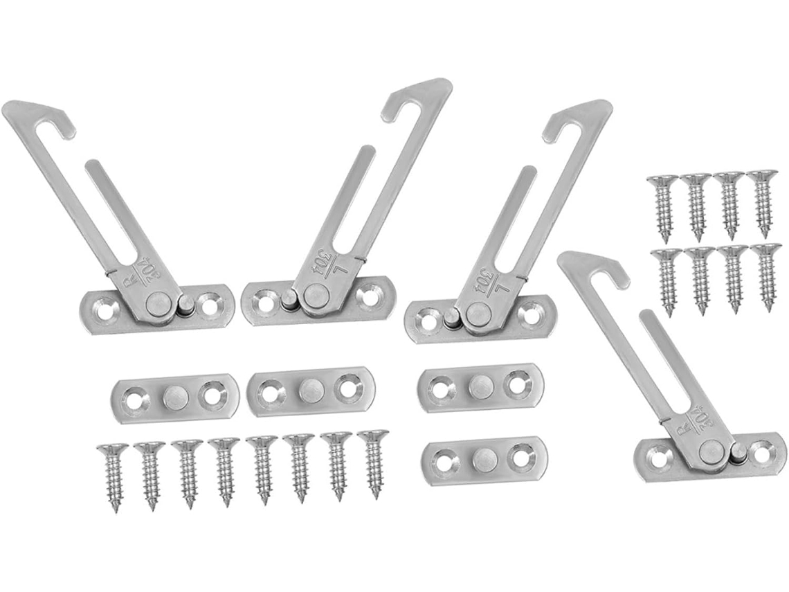 Conjunto De 4 Travas De Segurança Para Janelas, Ideal Para Meninos E Meninas.