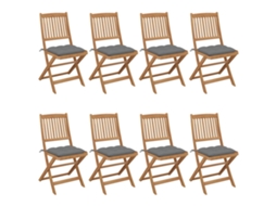 Folding Chair, Folding Chairs Vidaxl Cinzeto Madeira (n/a)