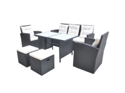 Garden Table And Chair, Garden Tables And Chairs Vidaxl Preto Rattan / Vime (n/a)