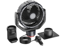 Ventilador Para Carro E Caminhão Com Plugue De Alimentação Veicular, Configuração Interna De Montagem Dupla, Cabeça Do