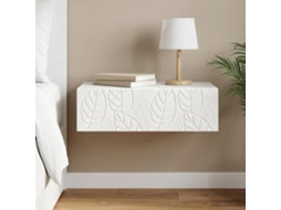 Vidaxl Mesa Lateral De Parede Branco 87,5 X 34,5 X 17 Cm