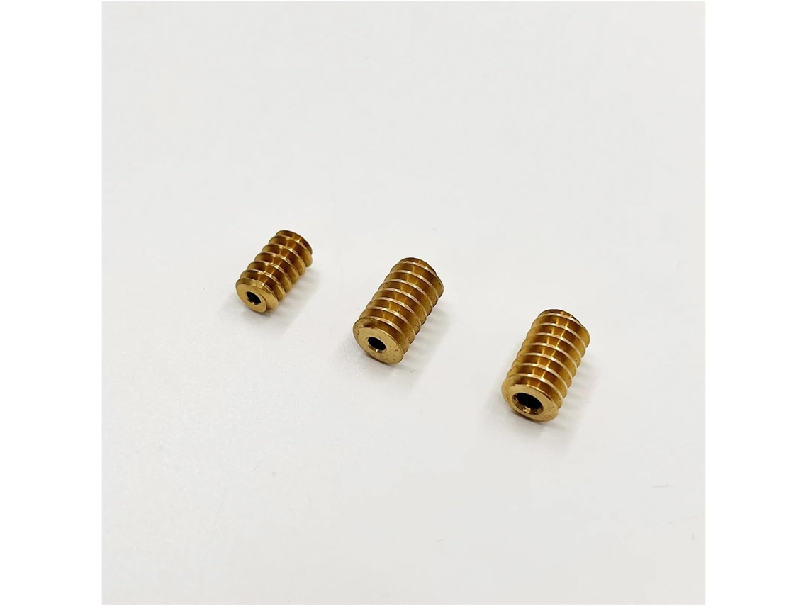 1 Peça Engrenagem Helicoidal De Cobre Com Cabeça Única, Módulo 0, 5e Diâmetro Do Furo De 2, 98mm, Compatível Com Eixo De