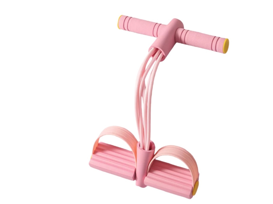 Conjunto de 6 Banda de Resistência com Pedal de 6 Tubos para treino de Abdominal e Core, Yoga e Ginásio INF