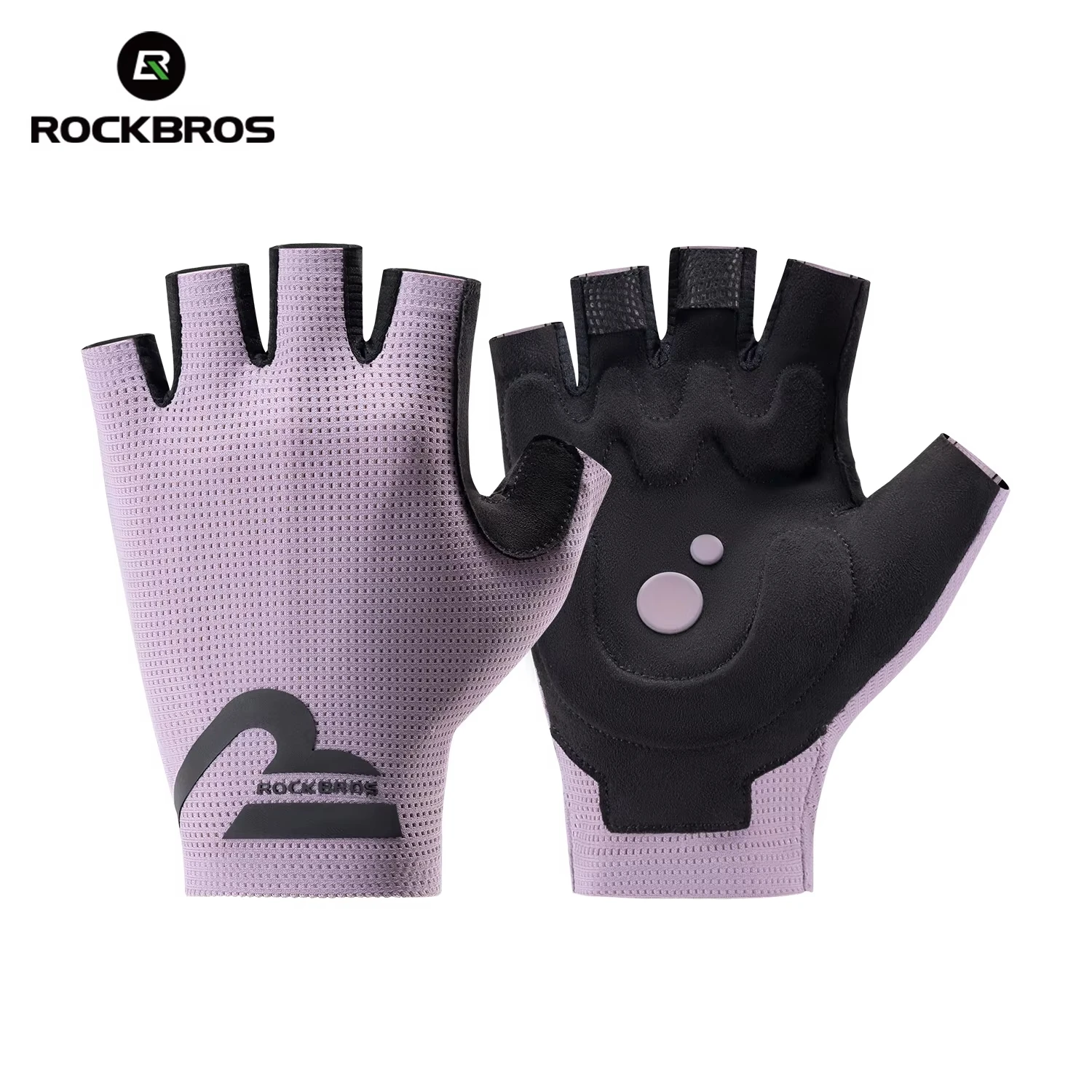 (roxo, Tamanho Xxl) Luvas De Ciclismo, Alta Elasticidade E Absorção De Impacto, Design De Meio Dedo, Respiráveis E Antiderrapantes.