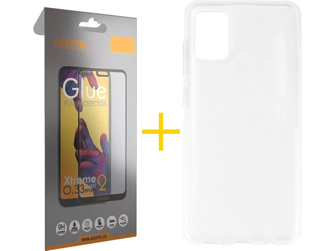 Kit Capa e Película Samsung Galaxy A51 5G ACCETEL Full (Transparente)