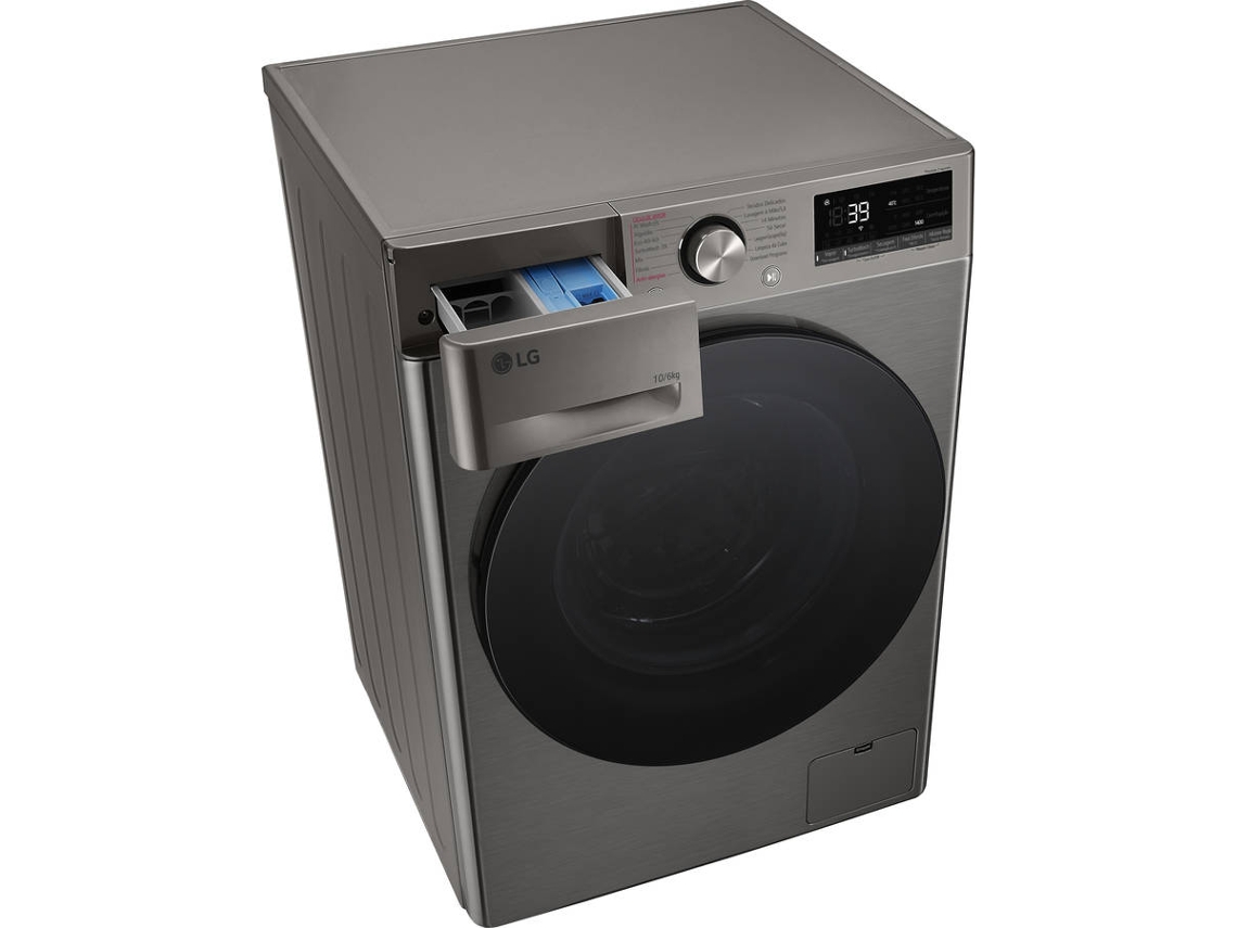 Máquina de lavar e secar roupa LG F4DR7510SGH, 10/6 kg, eficiência  energética A-10%/D, 1400 r.p.m., AI DD™, Steam™, TurboWash360™, EcoHybrid™,  branco