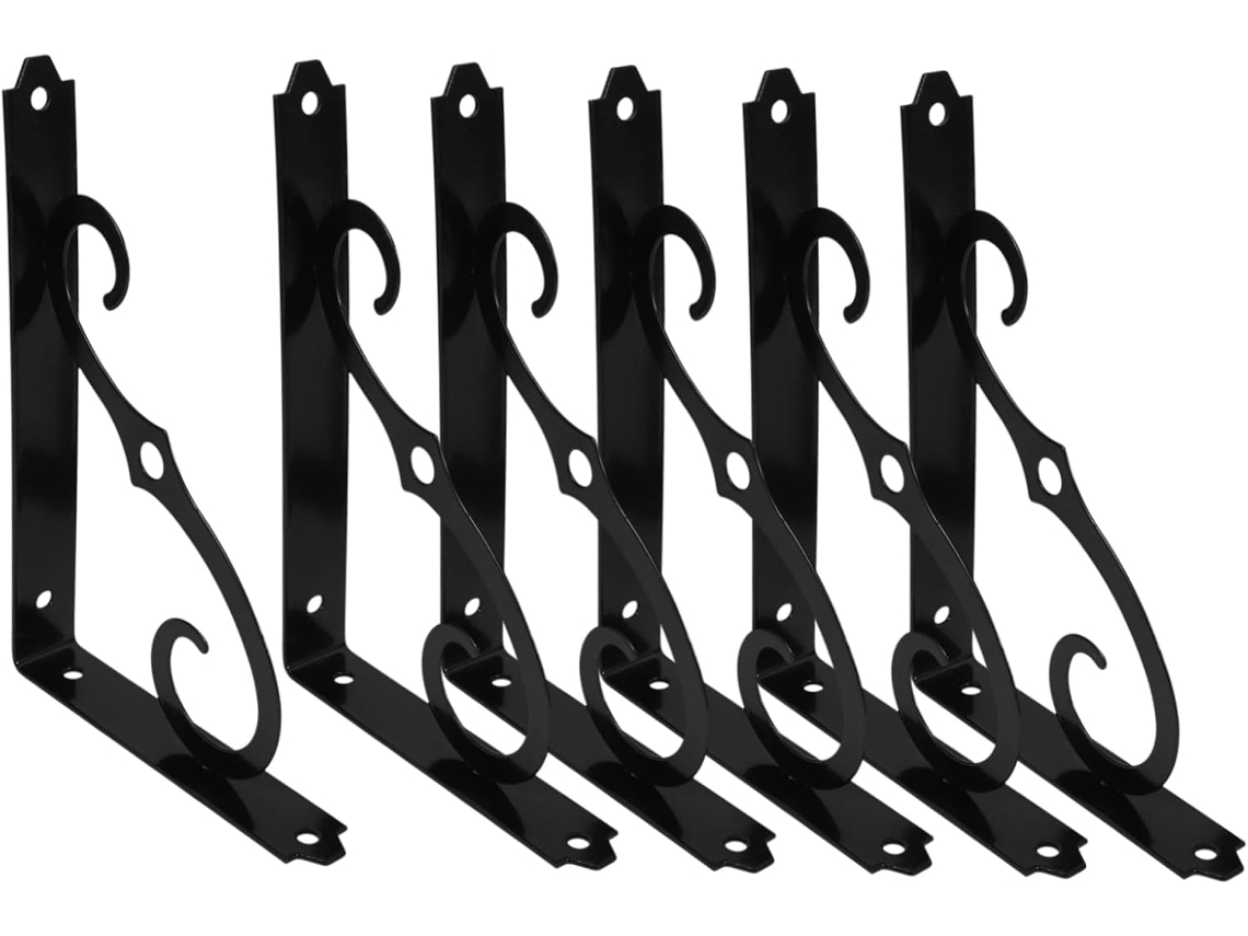 Conjunto De 6 Suportes De Parede Para Prateleiras, Suportes De Fixação Para Ferro.