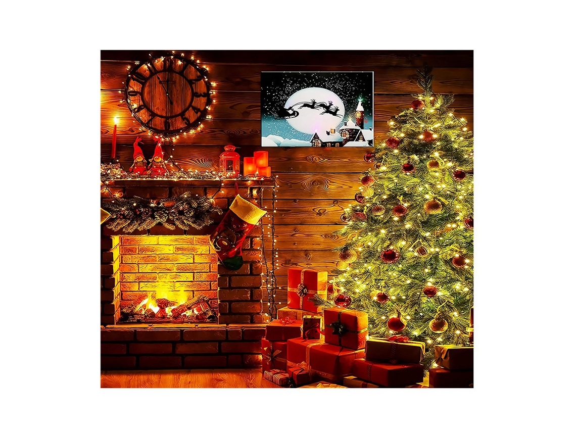 Pintura Óleo Digital Papai Noel 2026 Store S/MARCA
