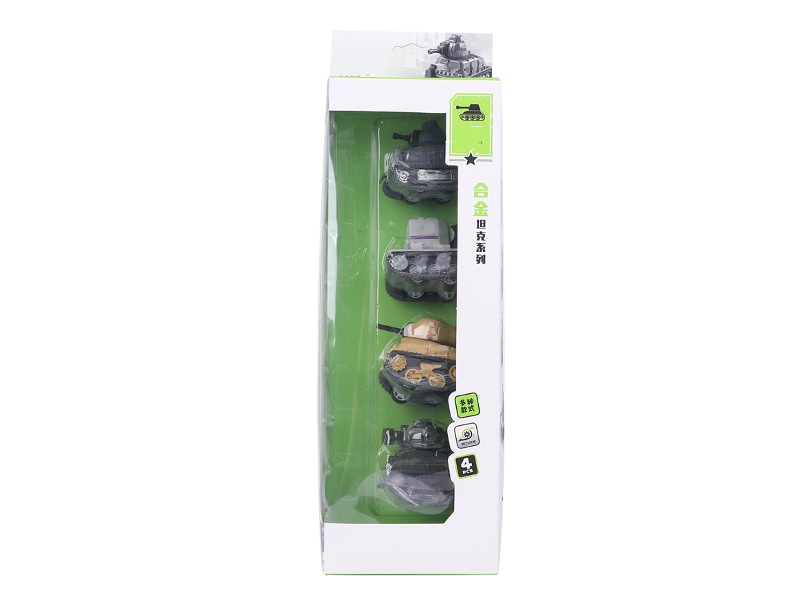 Mali 4pcs Brinquedo de Modelo de Tanque 1/64 Liga com Função de Rebote para Crianças