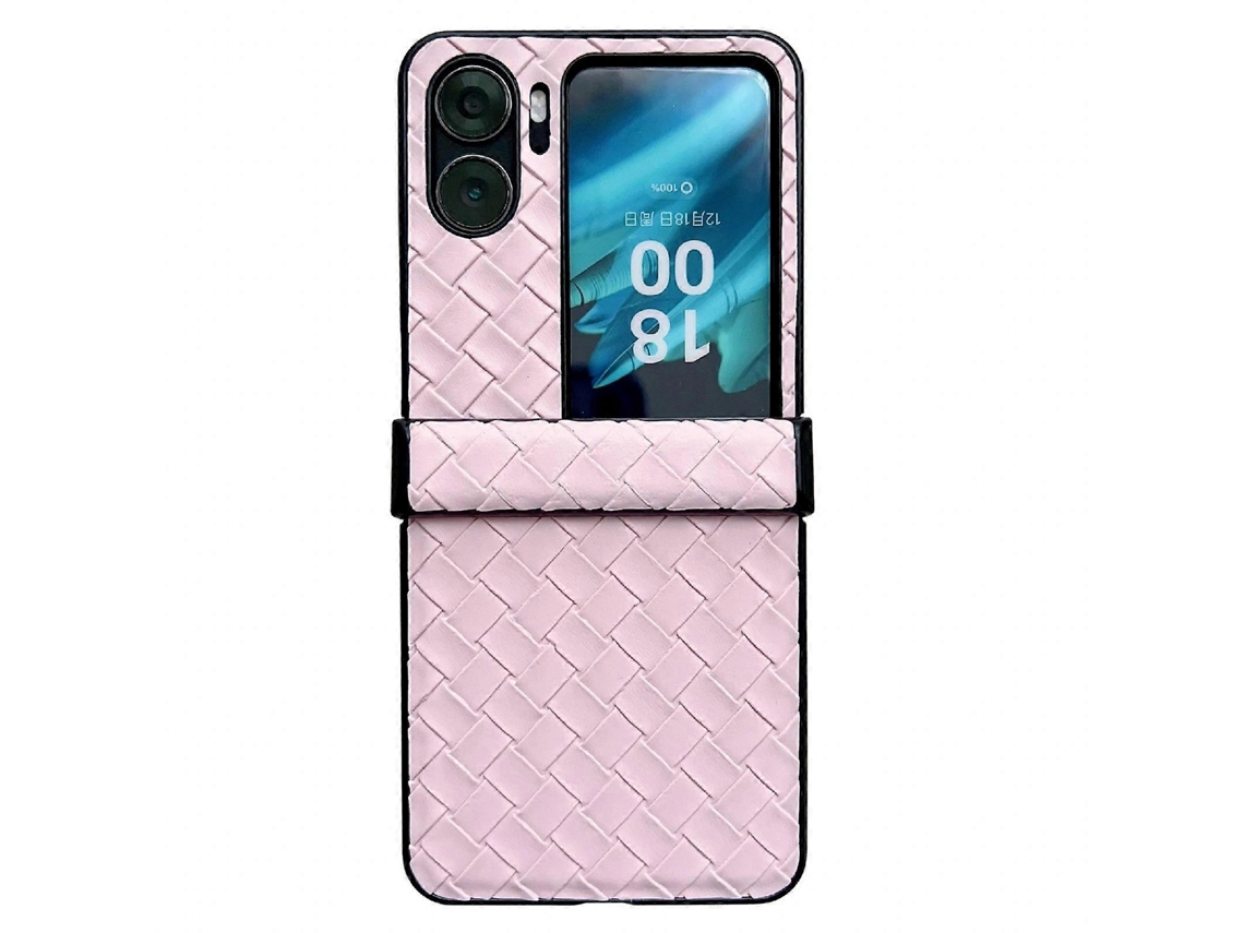 Conjunto De Três Peças De Capa De Telefone Dobrável Em Pu Com Textura Trançada