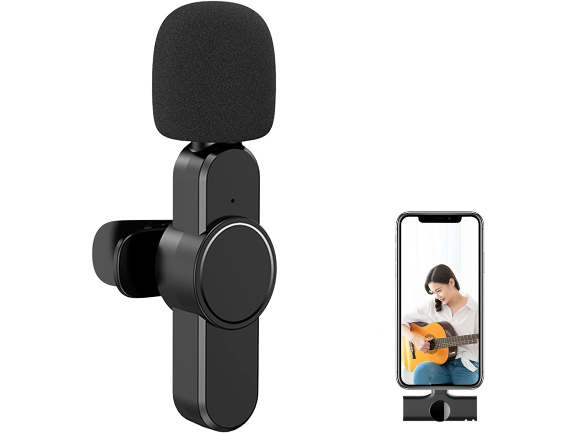 Microfone De Lapela Sem Fio, Fio Com Redução Ruído E Sincronização Automática Aquaforge