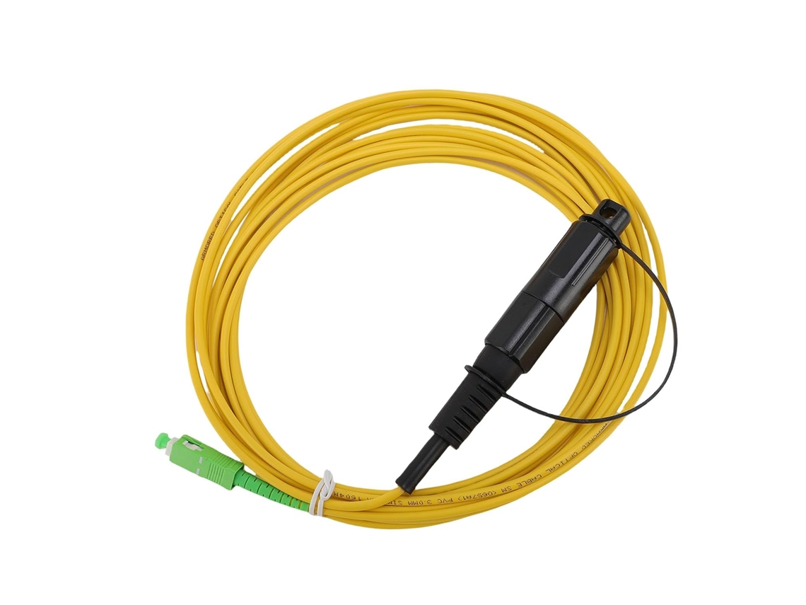 Cabo De Fibra Óptica Com Conector De Contato Físico Angular Sc