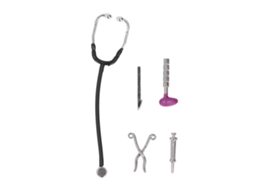 Modelo De Aparato Médico Mini Para Casa De Muñecas Con Estetoscopio Simulado Accesorio Médico Miniatura