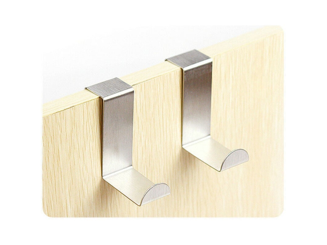 Ganchos De Aço Inoxidável Para A Parte Traseira Da Porta. Que Não Deixam Marcas Atrás Portas Multifuncionais Cozinha E Banheiro. Sem Pregos Porta