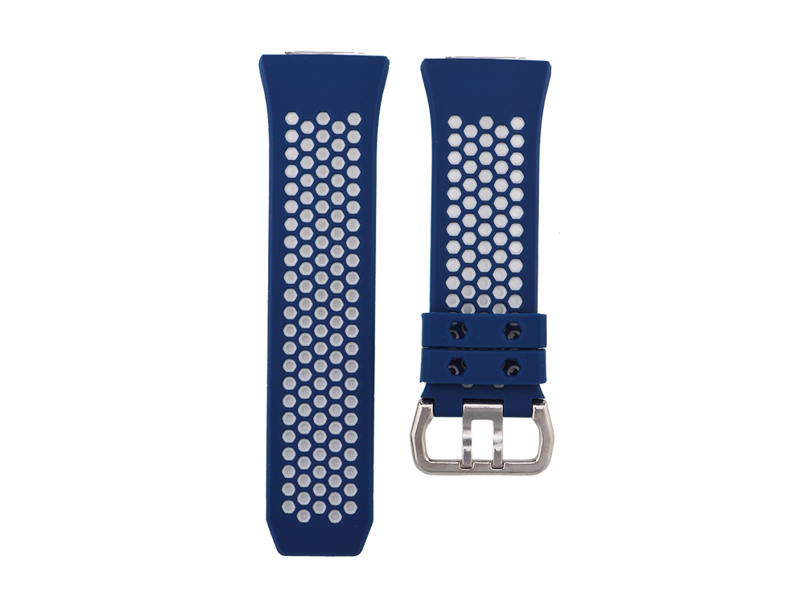 Pulseira de Silicone esportiva para Fitbit Ionic, respirável e bicolor EOOCOO