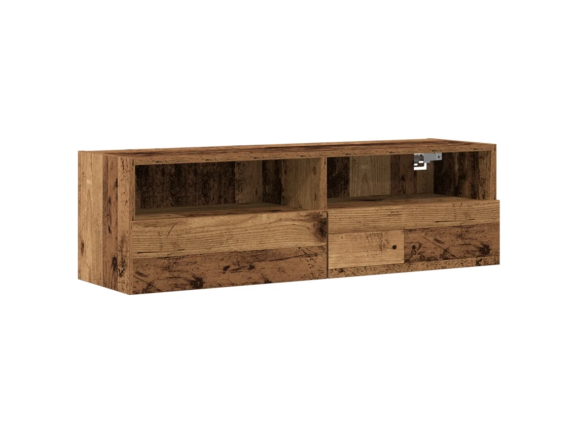 Conjunto 1 Gabinete De Armazenamento De Parede Vidaxl Castanho Derivados De Madeira (100 X 30 X 30 Cm)