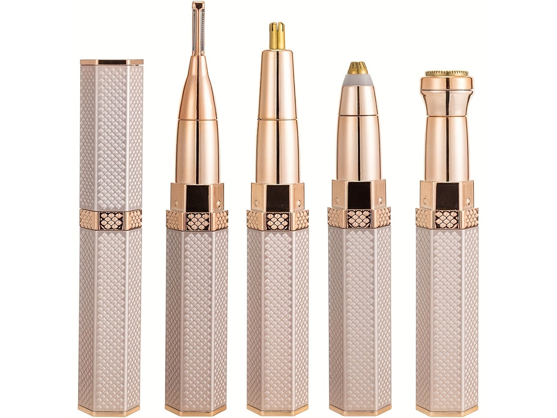 Depiladora, 4 in 1 Barbeador Facial Elétrico Feminino, Aparador de Biquíni, Recarregável SPQMENT