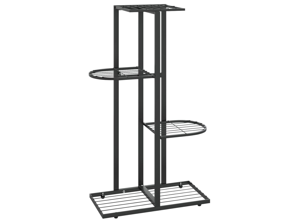 Suporte para plantas VIDAXL Preto Metal (43x22x76 cm)