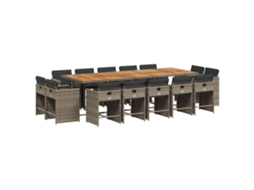 Garden Dining Set, Garden Dining Sets Vidaxl Cinzeto Rattan / Vime (n/a)