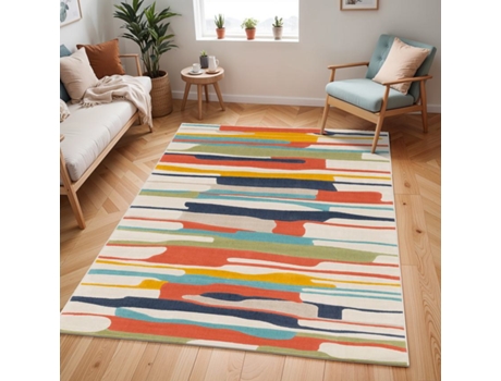 Tapete LIVABLISS Escandinavo Moderno Multicolorido/Laranja 200x275