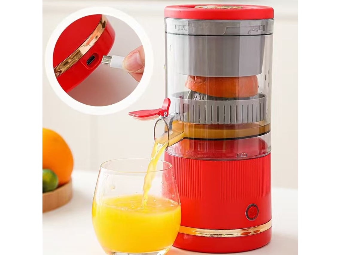 Espremedor CHRUI 600Ml Com Separação Automática, 3,7V (Vermelho)