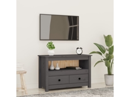 Vidaxl Móvel de Tv 79x35x52 Cm Madeira de Pinho Maciça Cinzento