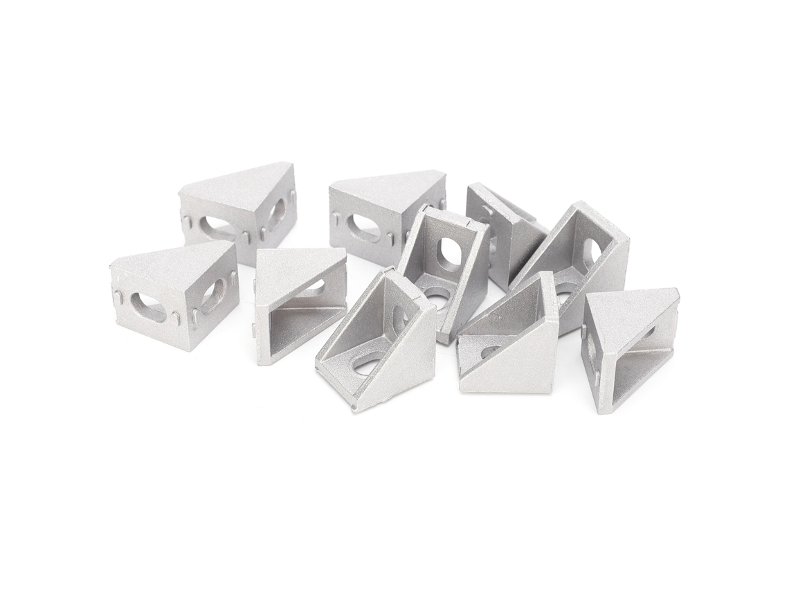 Conector De Ângulo Retto De Alumínio 10pcs Para Perfil Extrusão 2020 Impressora 3d Acessório Padrão T