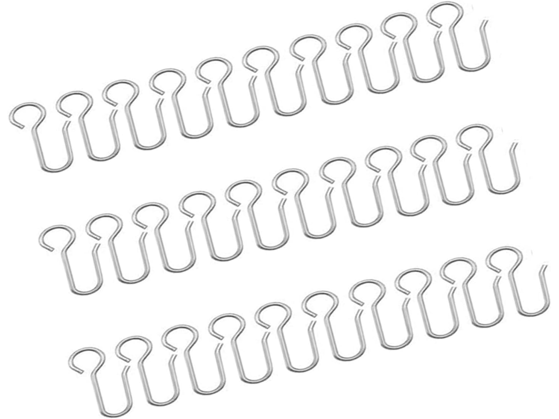 Conjunto De 30 Ganchos Metálicos Em Formato S Para Cortinas, Decorativ