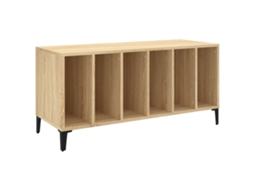 Armário para Discos MAISON EXCLUSIVE em Derivados de Madeira Carvalho Sonoma (100x38x48 cm)
